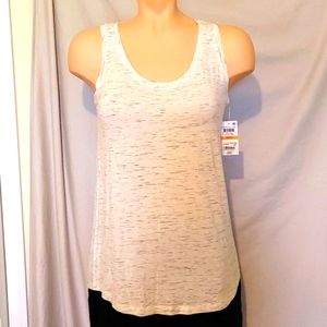 Maison Jules white heathered tank top, NEW